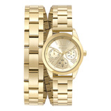 Relógio Euro Feminino Multiglow Midi Dourado Eu6p29aio 4d