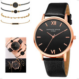 Relógio Feminino Barato Uso Diário Kit Pulseiras Brinde