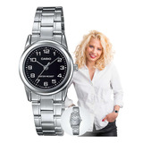 Relógio Feminino Casio Collection Pequeno Casual Aço Inóx