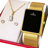 Relógio Feminino Champion Digital Dourado 1