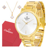 Relógio Feminino Champion Dourado Original Garantia