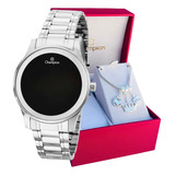 Relógio Feminino Champion Prateado Silver Luxo