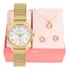 Relógio Feminino Condor Dourado Pequeno Com Kit
