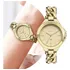 Relógio Feminino De Pulso Analógico Dourado Redondo Delicado Luxo Elegante Fashion Com Caixa E Pulseira Em Aço Inoxidável Com Resistência À Água Em 5 Atm - Eu2033bk/4d Euro