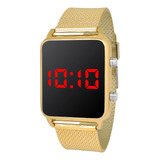 Relógio Feminino Digital Led Dourado Lindo Original Promoção