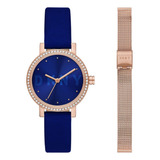 Relógio Feminino Dkny Soho De Quartzo Em Couro E Aço Inoxidá