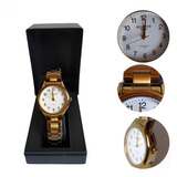 Relogio Feminino Dourado Analogico