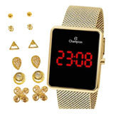 Relogio Feminino Dourado Champion