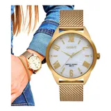 Relogio Feminino Dourado Luxo