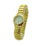 Relógio Feminino Dourado Pulseira Elástica Pequeno Lindo 
