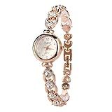 Relógio Feminino Dourado Quartz Pulseira Com Pedras E Strass