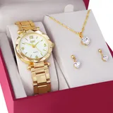 Relogio Feminino Kit Colar