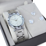 Relogio Feminino Kit Colar