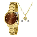 Relógio Feminino Lince Dourado/prateado Lrg4749l36
