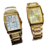 Relógio Feminino Luxo Aço Dourado