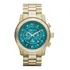 Relogio Feminino M Korss Hunger 8315 Gold Turquoise Lindo