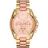 Relógio Feminino Michael Kors Mk6359/5tn Cor Da Correia Dourado/rosa Cor Do Bisel Dourado Cor Do Fundo Rosa