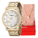 Relogio Feminino Mondaine Dourado