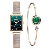 Relógio Feminino Premium Com Pulseira Delicada E Malaquita Natural   Age Of Aquarius   Caixa Premium