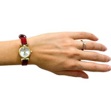 Relógio Feminino Pulseira Couro Retro Vintage Bracelete Mini