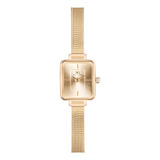 Relogio Feminino Quadrado Dourado