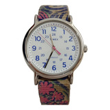 Relógio Feminino Timex Floral Weekender Indiglo