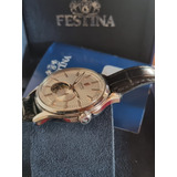 Relógio Festina Automático Masculino Couro Preto