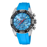 Relógio Festina Chrono Bike Borracha Azul F20544 6 10 Atm