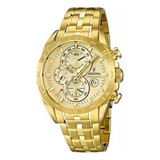 Relógio Festina Chrono Dourado F16656 2 Item De Vitrine