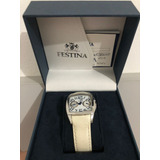 Relógio Festina Leather Strap Feminino Couro Branco