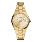 Relógio Fossil Feminino Scarlette Dourado