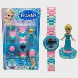 Relógio Frozen Monta Desmonta Com Mini Boneco Elsa