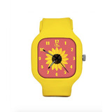 Relogio Girassol Amarelo Pulseira