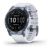 Relógio Gps Garmin Fenix 7 Solar Sapphire Titanium Dlc (47 Mm) Cor Da Caixa: Azul Mineral, Moldura, Cor Azul Mineral