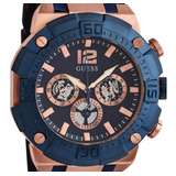 Relógio Guess Masculino Borracha Azul Gw0264g4