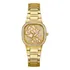 Relógio Guess Rose Bud Gw0544l2 Feminino De Quartzo, Aço Inoxidável, Cor De Malha, Cor De Moldura Dourada, Cor De Fundo De Strass, Dourado/strass