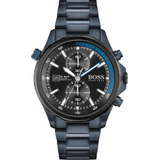 Relógio Hugo Boss 1513824 Pulseira Azul Marinho Moldura Azul Marinho Fundo Azul Marinho