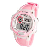 Relógio Infantil Crianças Menino Menina Digital Prova D água Correia Rosa 859