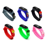 Relógio Infantil Digital Tipo Mi Band Marvel Heróis