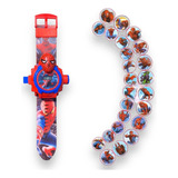 Relógio Infantil Homem Aranha Projetor De Imagens Brinquedo