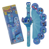 Relógio Infantil Personage Stitch E Angel Rosa Promoção