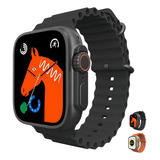 Relogio Inteligente Smart Watch Hw 8 Ultra Tela 2 02 Serie 8 Cor Da Caixa Preto X8 Ultra Cor Da Pulseira Preto