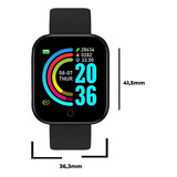 Relógio Inteligente Smartwatch D20 Masc fem Pulseira Preta Cor Da Pulseira Preto