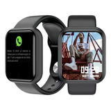 Relógio Inteligente Smartwatch D20 Masc fem Pulseira Preta