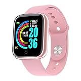 Relógio Inteligente SmartWatch Fitness Design Elegante Fino Superleve Com Monitoramento De Atividade E Frequência Cardíaca Durante Todo O Dia Monitoramento De Sono Pedômetro Compatível Com IOS E Android Rosa 
