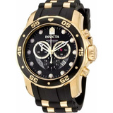 Relógio Invicta Pro Diver 6981 Banhado A Ouro 100 Original