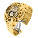 Relógio Invicta Zeus Magnum Banhado A Ouro 18k Luxo S Caixa