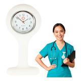 Relógio Lapela Silicone Enfermagem Enfermeira Jaleco Cores