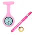 Relógio Lapela Silicone Enfermagem Rosa E Caneta Lanterna