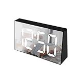 Relógio LED Digital De Mesa Com Espelho Visor 12 24 Horas E Temperatura Relógio Eletrônico De Mesa
